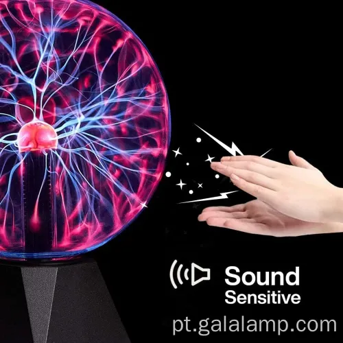 Lâmpada iônica, controle de som, interruptor de controle de toque